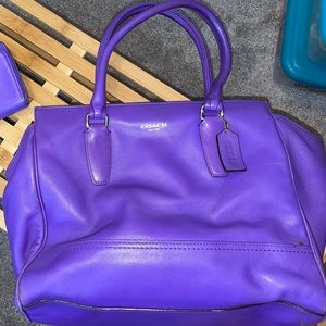 Purple coach purse